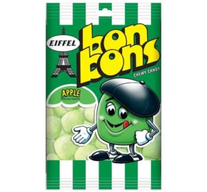 Eiffel Bon Bons Chewy Green Apple Candy 4oz Peg Bag 12ct